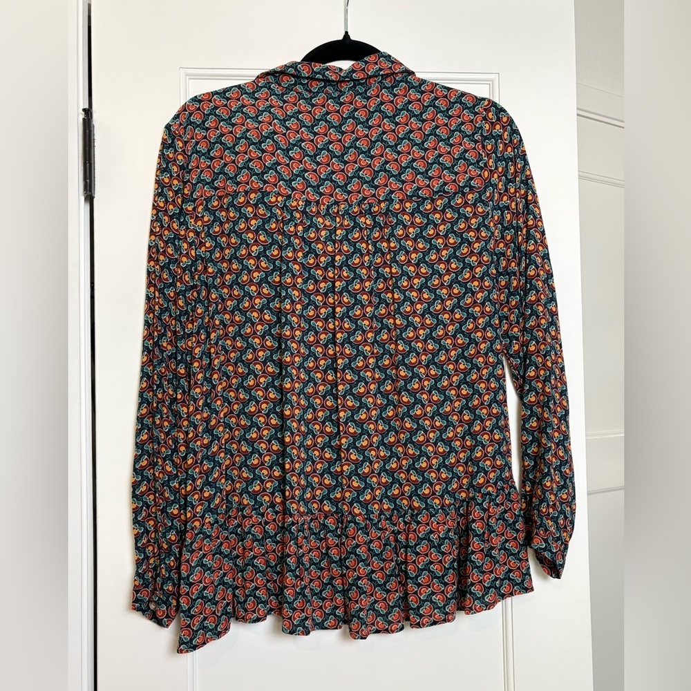 Anthropologie Maeve Janie Flounced Peasant Blouse (6) - Picture 5 of 7